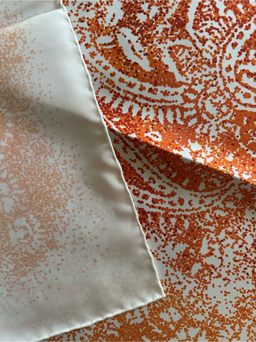 NWT Hermès Indian Dust Carré 90 Silk Scarf Blanc Orange w/ Box Rare 2008 - Picture 13 of 14
